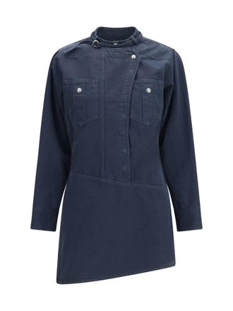 Isabel Marant Womens Shirt Dress Nouria Black Cotton