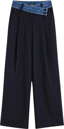 Desigual Pant Laila - Dames - Broeken - Blauw - Maat: L Katoen