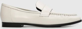 Black Suede Studio Womens Arrow Leather Loafer In Coconut