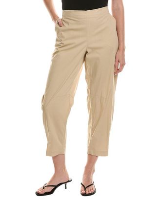 Anne Klein Pull-On Barrel Leg Poplin Pant
