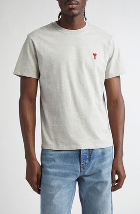 Ami Ami de Coeur Organic Cotton T-Shirt in Heather Ash Grey/0951 at Nordstrom, Size Medium
