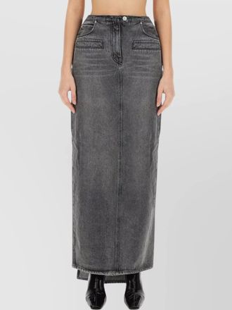 Courrèges denim skirt with back and front pockets