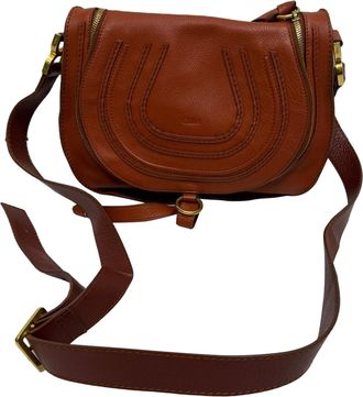 Chlo&eacute; Chlo&eacute; Medium Marcie Crossbodytas in oranje leer