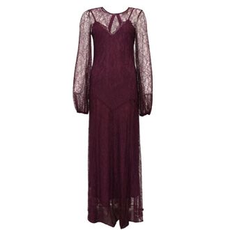 Twinset Dames, Jurken, Paars, Maat: 2XS Viscose