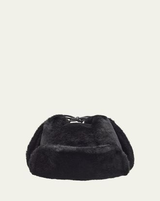 Pologeorgis Mens Merino Shearling Trapper Hat