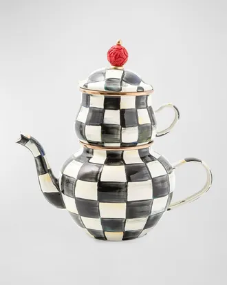 MacKenzie-Childs Courtly Check Enamel High Tea