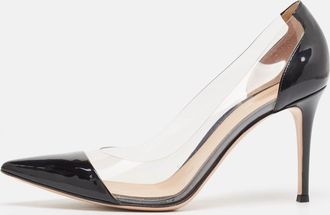 Gianvito Rossi Black Patent Leather And Pvc Plexi Pumps