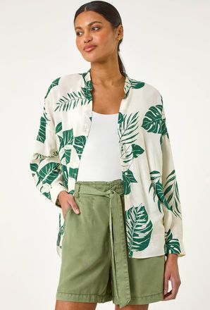 Roman Tropical Palm Leaf Buttoned Shirt