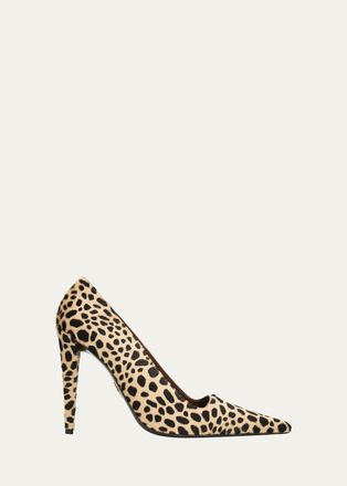 Giuseppe Zanotti 90mm Leopard Calf Hair Pumps