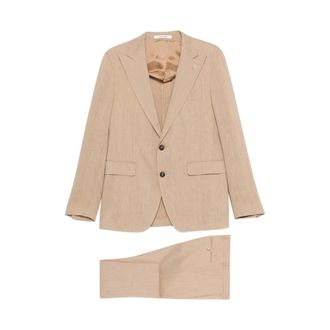 Tagliatore Single Breasted Suits, male, Beige, Size: M Vesuvio Suit