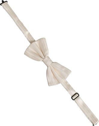 Dolce & Gabbana Silk Adjustable Bow Tie - White