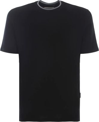 Yes London T-shirt con orlo a coste - Nero