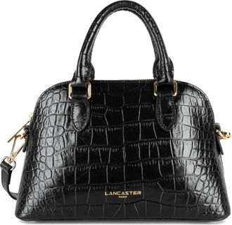 Lancaster Zwarte rits halve maan tas - Dames - Handtassen - Zwart - ONE Size - Leer - Tassen
