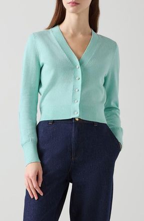 L.k. Bennett Metallic Cardigan in Pale Mint at Nordstrom, Size X-Small