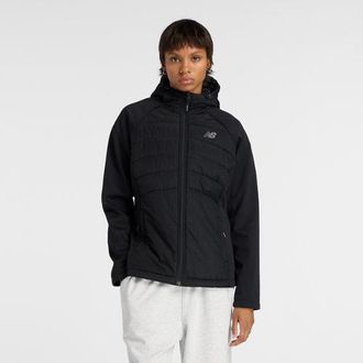 New Balance Womens Softshell Jacket in Black Polyester, size Large