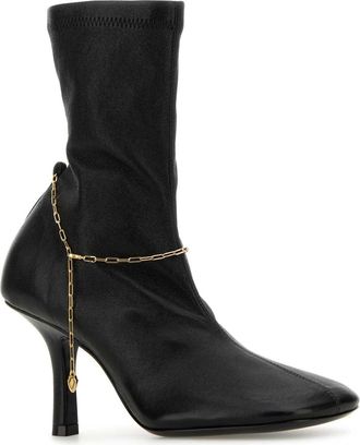 Burberry Womens Slinky Heel Boot Black Leather
