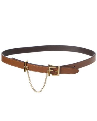 Fendi Fendi Ff Reversible Leather Belt
