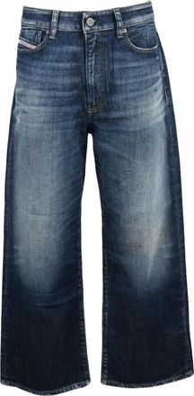 Diesel Jeans, Dames, Blauw, W27, Katoen, Krashee Jeans