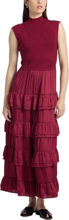 Derek Lam Klea Mixed Media Multi Tiered Dress