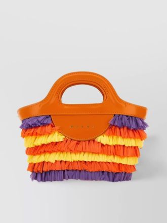 Marni leather fringe tote bag