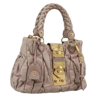 Miu Miu Pre-owned Hand Bag - Dames - Pre-owned - Roze - Maat: ONE Size Leer