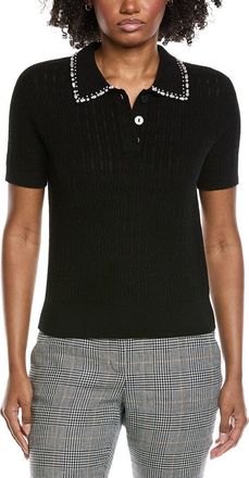 Elie Tahari Collar Rib Cashmere Polo Sweater