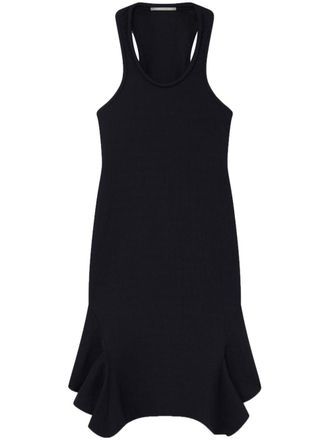 Stella McCartney peplum-hem dress - women - Polyamide/Cotton - 38 - Black
