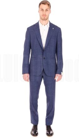 Luigi Bianchi Mantova Elegante Jurk voor Speciale Gelegenheden - Heren - Business pakken - Blauw - XL - Kostuums