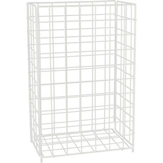 Relaxdays Relaxdays paper bin, 60 litres, HWD: 62 x 40 x 25 cm, office & study, open, metal, waste bin, white