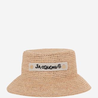 Jacquemus Bast-Fischerhut mit Logo