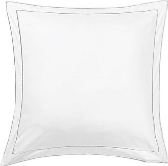 Melange Home M&eacute;lange Home 600 Thread Count Framed Embroidery Sateen Euro Sham Set