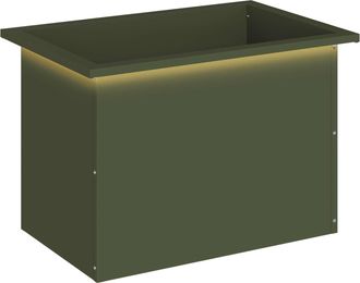 vidaXL Jardinera Para Jard&iacute;n Con Luces Led Verde Oliva 40 X 60 X 40 Cm Vidaxl