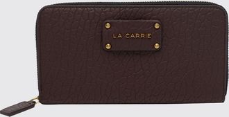 La Carrie Portafoglio Continental in pelle sintetica a grana con zip around
