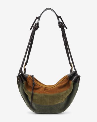 Isabel Marant Maia Medium Bag In Suede Leather - Multicolor Khaki - Isabel Marant