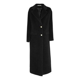 Tagliatore Single-Breasted Coats, female, Black, S, Single-Breasted Wool Coat