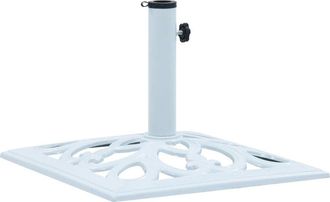 vidaXL Umbrella Base White 26.5 lbs 19.3 Cast Iron, 47867