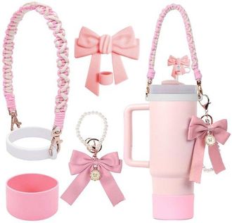 OEM Adecuado Para Termos Y Botellas De Agua Stanley, Adecuado Para Botellas De Agua Stanley, Lazo Rosa