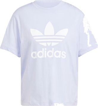 adidas (WMNS) adidas Adicolor Trefoil Boxy T-Shirt Asia Sizing Purple IN8439