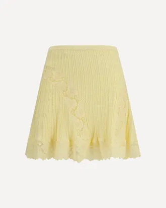 Self Portrait Pointelle knit mini Skirt Female S
