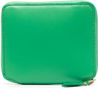 Comme Des Gar&ccedil;ons leather zipped wallet - unisex - Calf Leather - One Size - Green