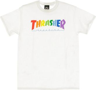 Thrasher Regenboog Mag Tee Wit Heren T-shirt - Heren - T-shirts - Wit - XL - Katoen - Tops