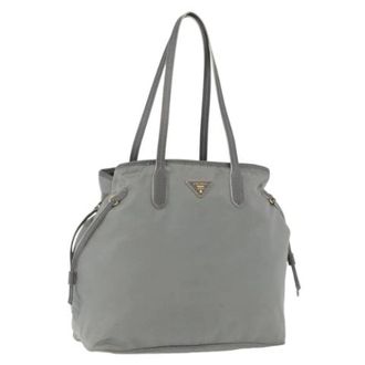 Prada unisex, Pre-owned, Grijs, Maat: ONE Size Leer