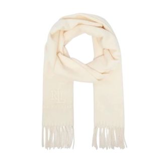 Ralph Lauren Wol-kasjmier Sjaal - Dames - Accessoires - Beige - Maat: ONE Size Wol