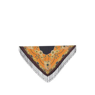Etro Foulard in seta con frange e motivo gioiello - - Accessories - Donna - Multicolore - ONE SIZE