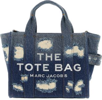 Marc Jacobs Womens The Rip And Repair Denim Small Tote Shopping Bag