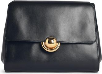 Furla S Domus zwarte leren schoudertas