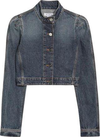 Alaia Jassen, Dames, Blauw, S, Denim, Giubbotto in Jeans