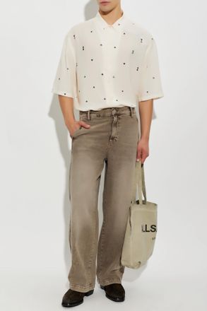 AllSaints Cardsuit Shirt, Mens, Cream