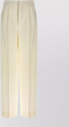 Ami pleated trousers with back pockets and belt loops