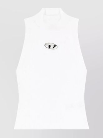 Diesel ribbed turtleneck cropped tank top